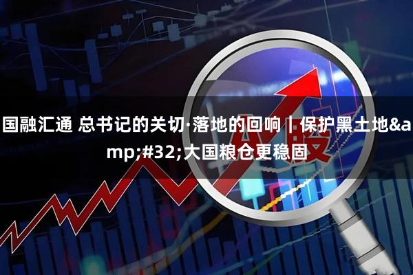 国融汇通 总书记的关切·落地的回响｜保护黑土地&#32;大国粮仓更稳固